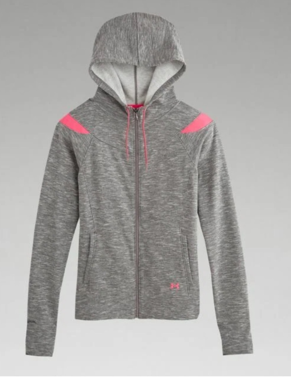 Under Armour Women’s Large Full Zip Hoodie Gray Pink NWT